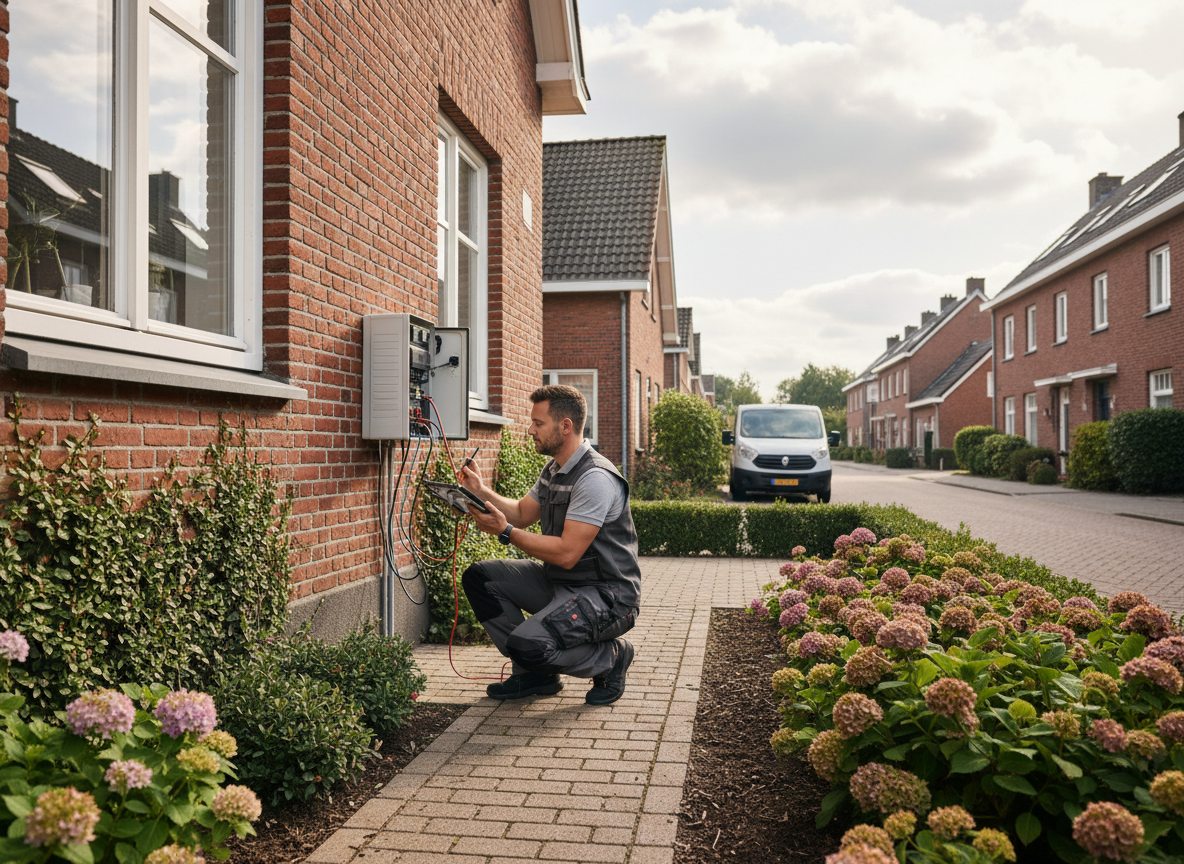 Airconditioning installatie bij moderne woning in Vlaanderen