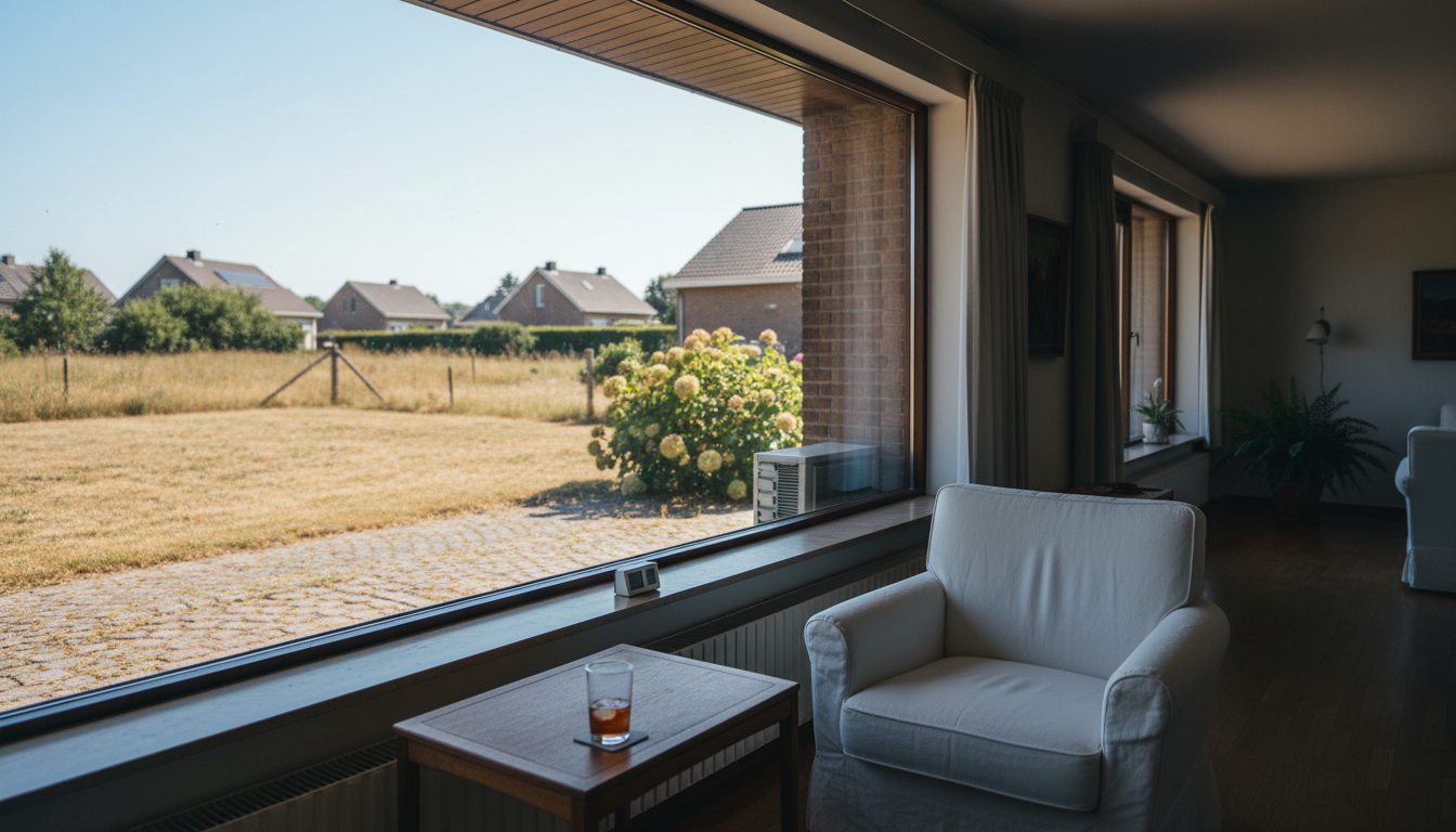 Airconditioning installatie bij moderne woning in Vlaanderen